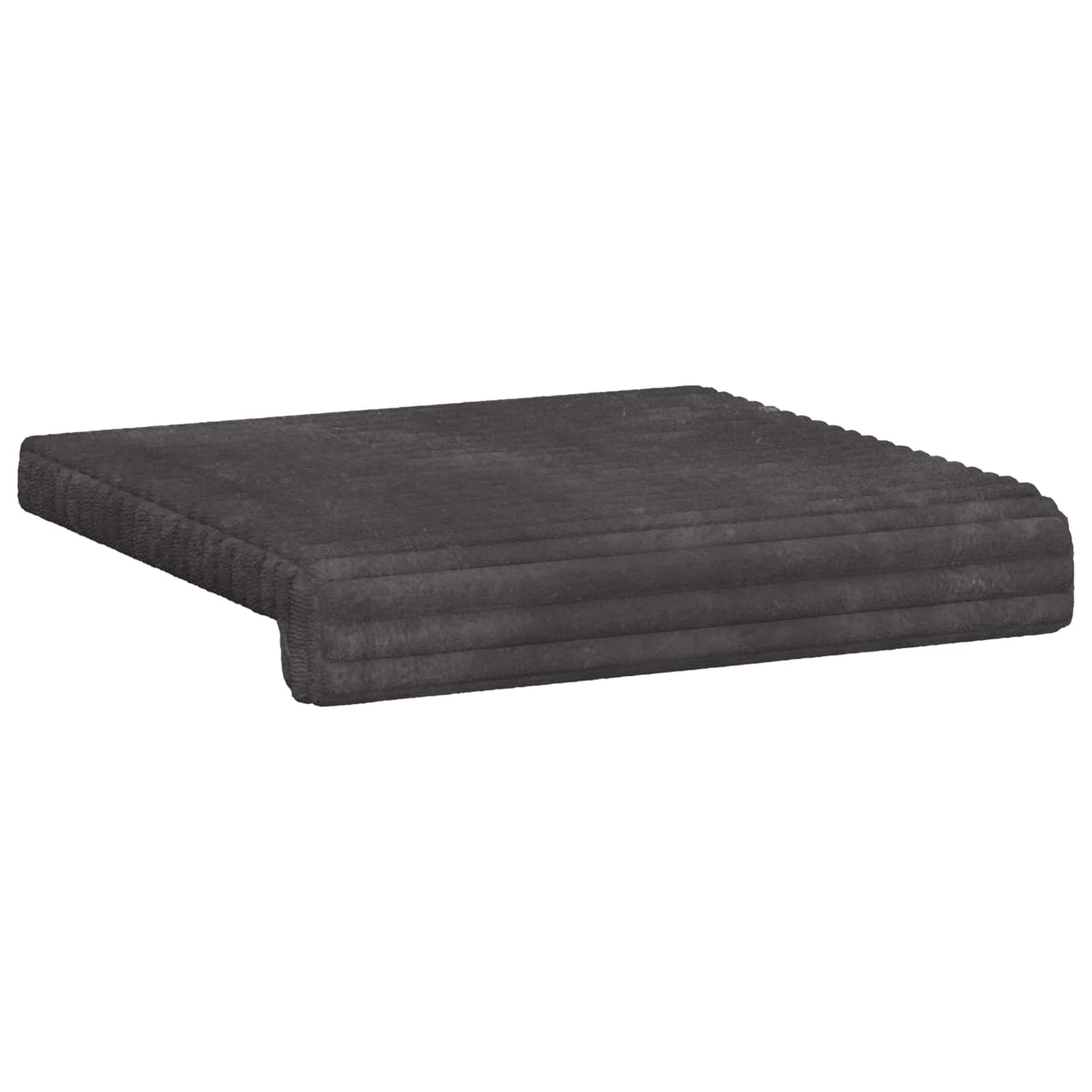 Bench Cushion 2 pcs Plush Corduroy Dark Grey Depth 35 cm