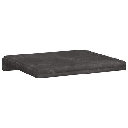 Bench Cushion 2 pcs Plush Corduroy Dark Grey Depth 35 cm
