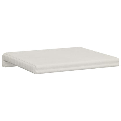 Bench Cushion 2 pcs Plush Corduroy Cream Depth 35 cm