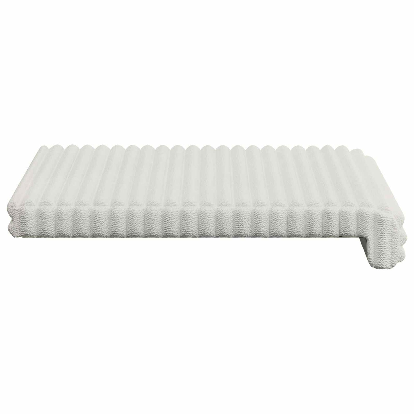 Bench Cushion 2 pcs Plush Corduroy Cream Depth 35 cm