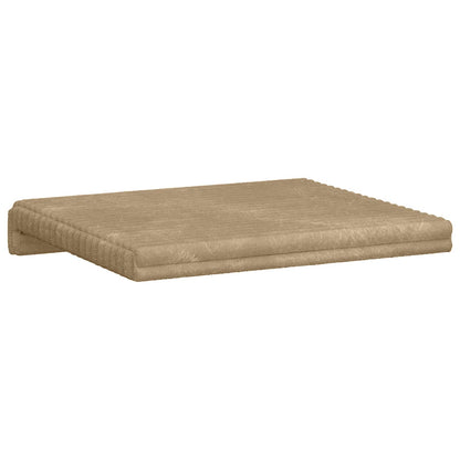 Bench Cushion 2 pcs Plush Corduroy Taupe Depth 35 cm