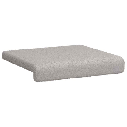 Bench Cushion 2 pcs Sherpa Fabric Light Grey Depth 35 cm