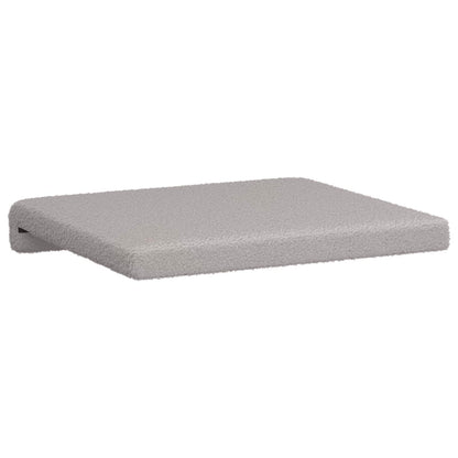 Bench Cushion 2 pcs Sherpa Fabric Light Grey Depth 35 cm