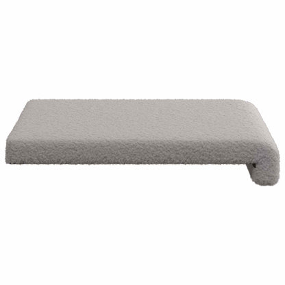 Bench Cushion 2 pcs Sherpa Fabric Light Grey Depth 35 cm