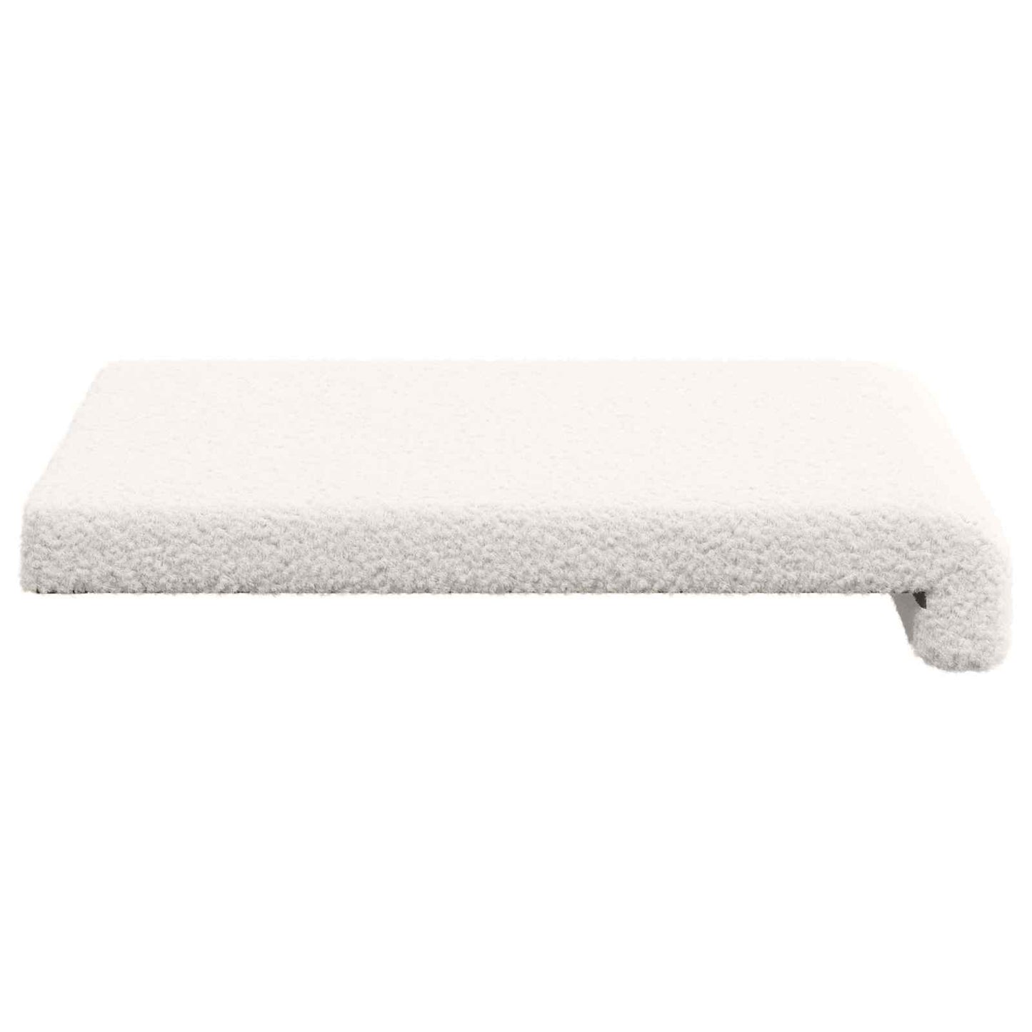 Bench Cushion 2 pcs Sherpa Fabric Cream Depth 35 cm