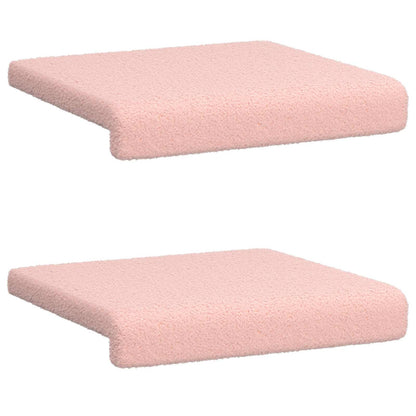 Bench Cushion 2 pcs Sherpa Fabric Pink Depth 35 cm