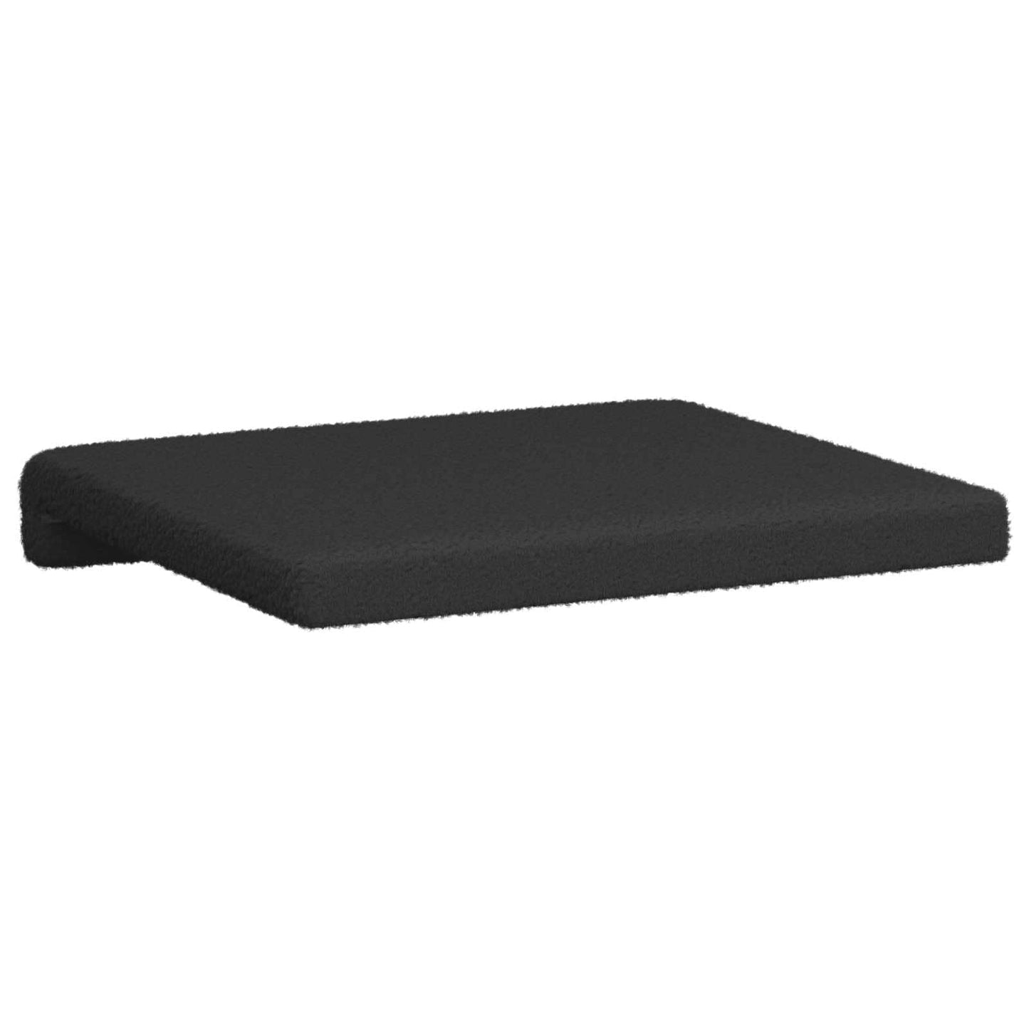 Bench Cushion 2 pcs Sherpa Fabric Black Depth 35 cm