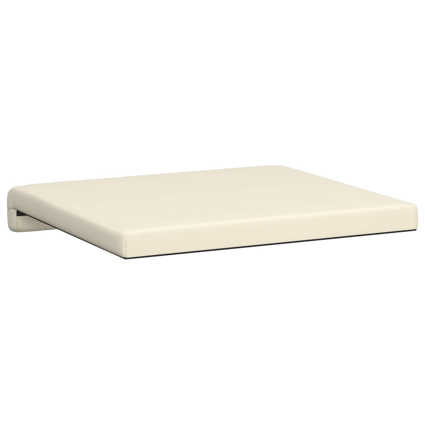 Bench Cushion 2 pcs Textured Velvet Cream Depth 35 cm