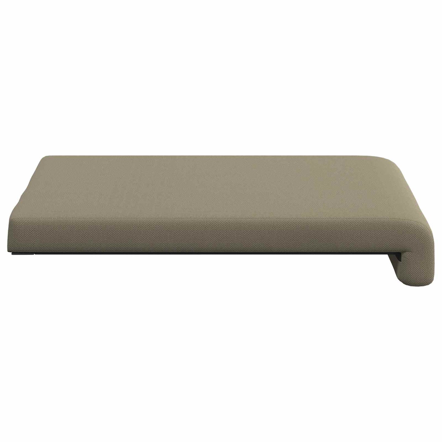 Bench Cushion 2 pcs Textured Velvet Khaki Depth 35 cm
