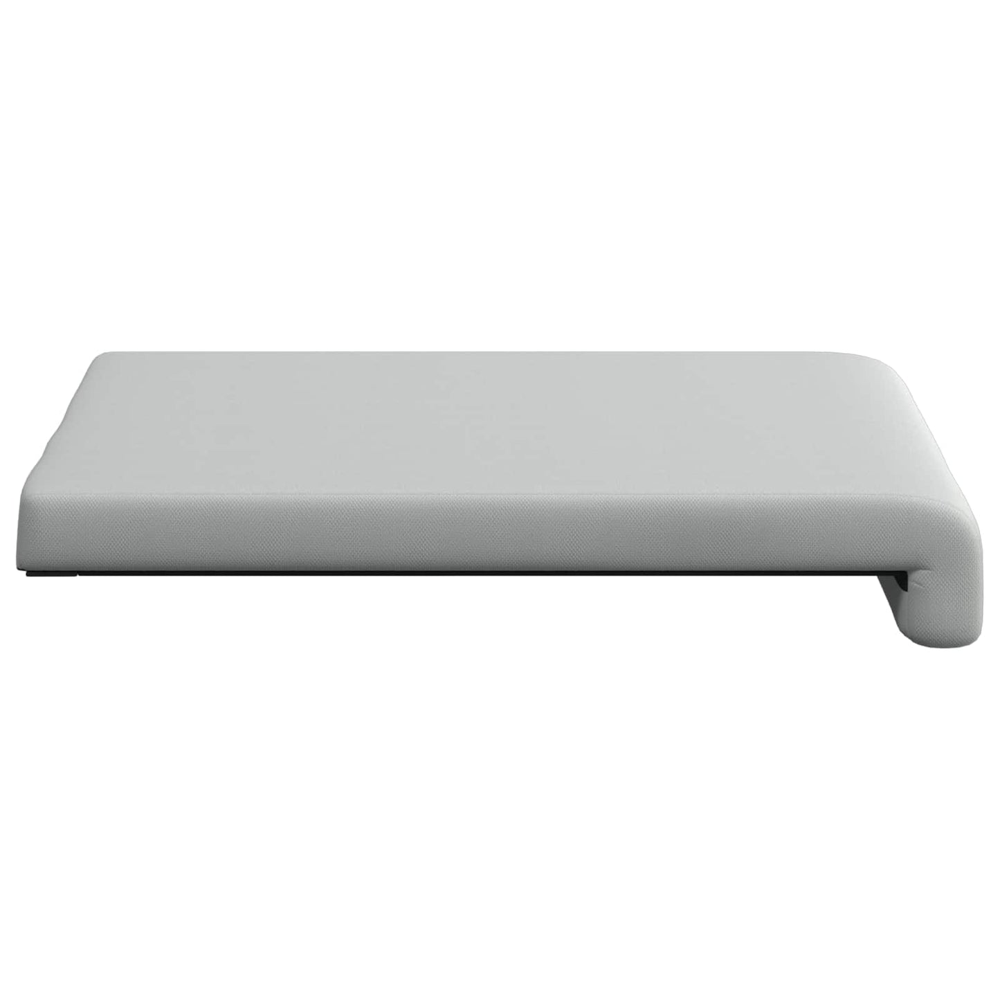 Bench Cushion 2 pcs Textured Velvet Light Grey Depth 35 cm