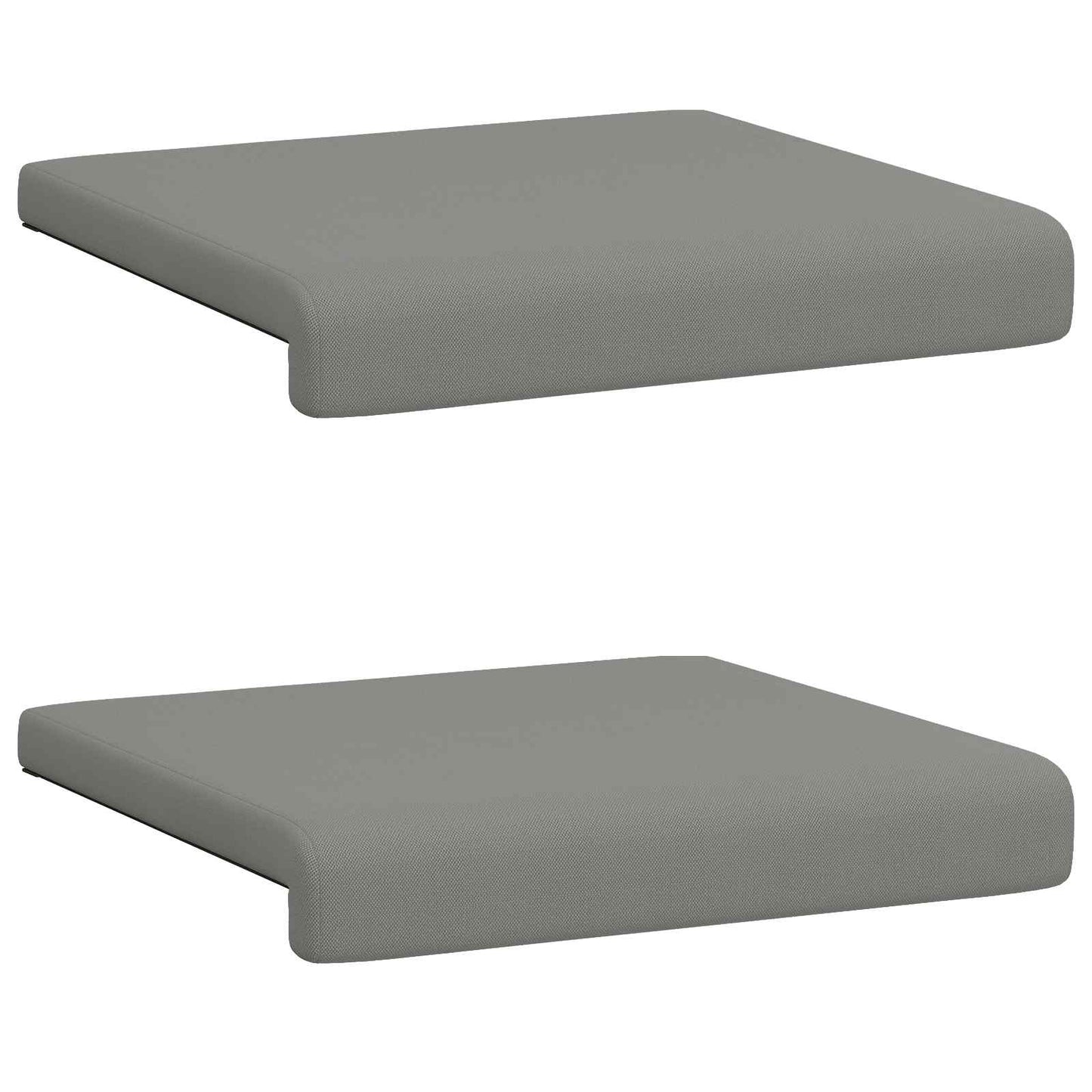 Bench Cushion 2 pcs Textured Velvet Dark Grey Depth 35 cm