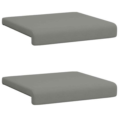 Bench Cushion 2 pcs Textured Velvet Dark Grey Depth 35 cm