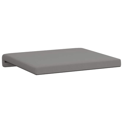 Bench Cushion 2 pcs Textured Velvet Dark Grey Depth 35 cm