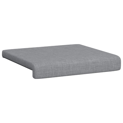 Bench Cushion 4 pcs Fabric Light Grey Depth 35 cm