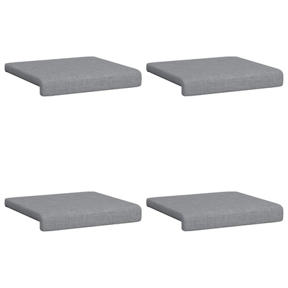 Bench Cushion 4 pcs Fabric Light Grey Depth 35 cm