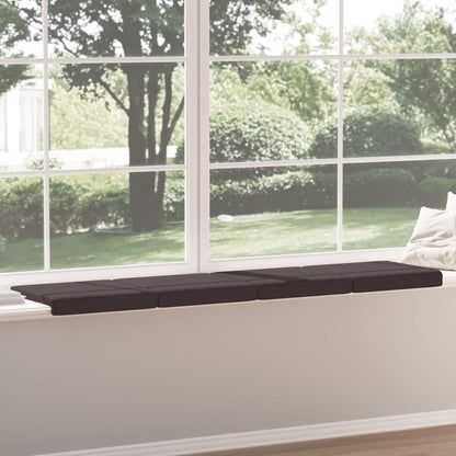 Bench Cushion 4 pcs Fabric Dark Brown Depth 35 cm
