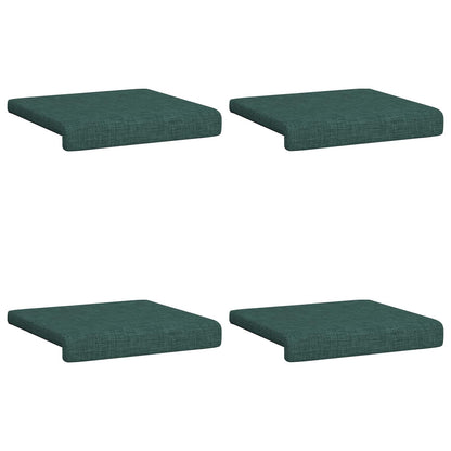Bench Cushion 4 pcs Fabric Dark Green Depth 35 cm