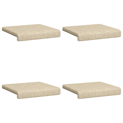 Bench Cushion 4 pcs Fabric Cream Depth 35 cm