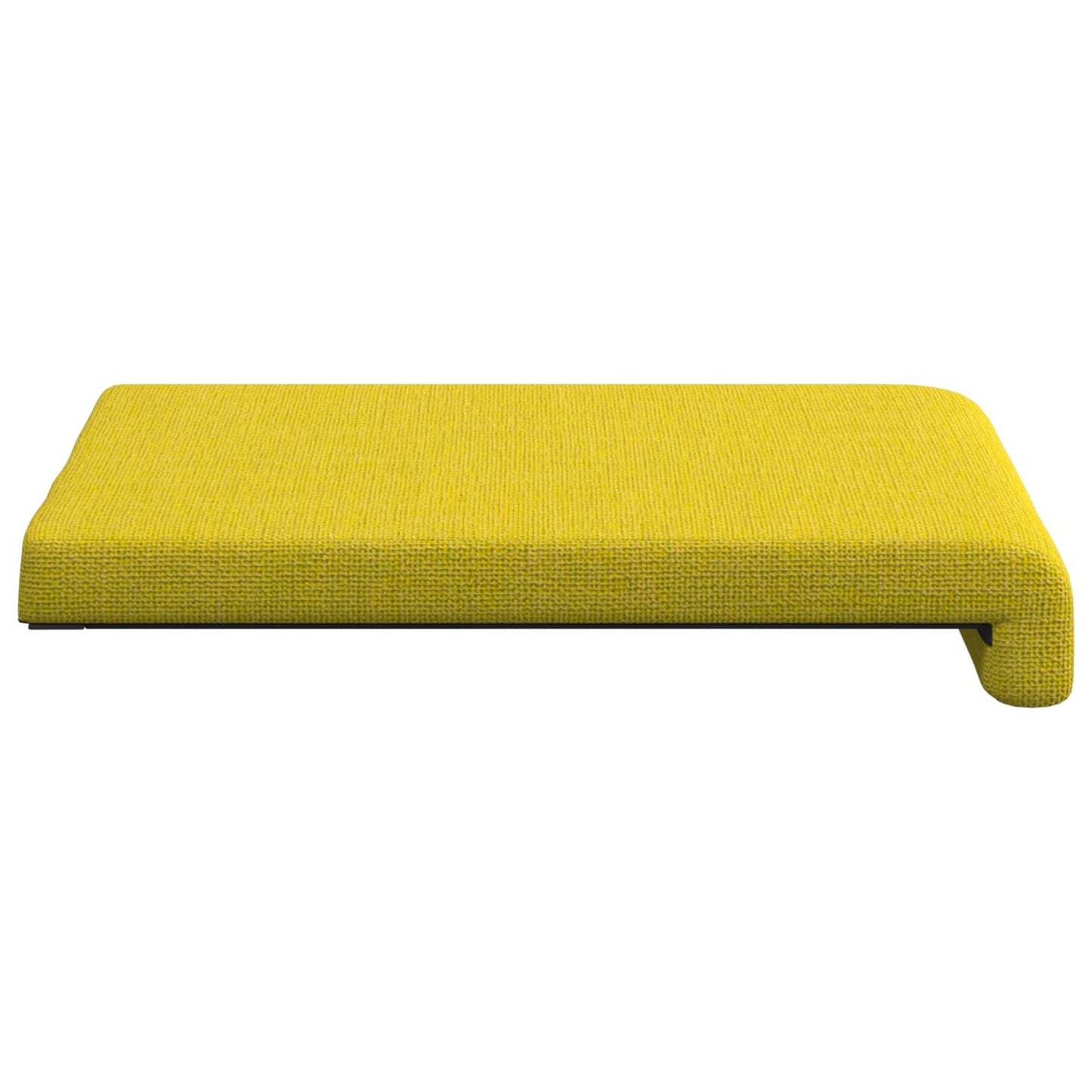 Bench Cushion 4 pcs Fabric Light Yellow Depth 35 cm