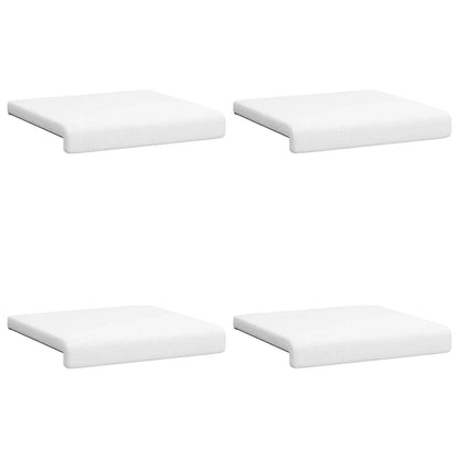 Bench Cushion 4 pcs Fabric White Depth 35 cm