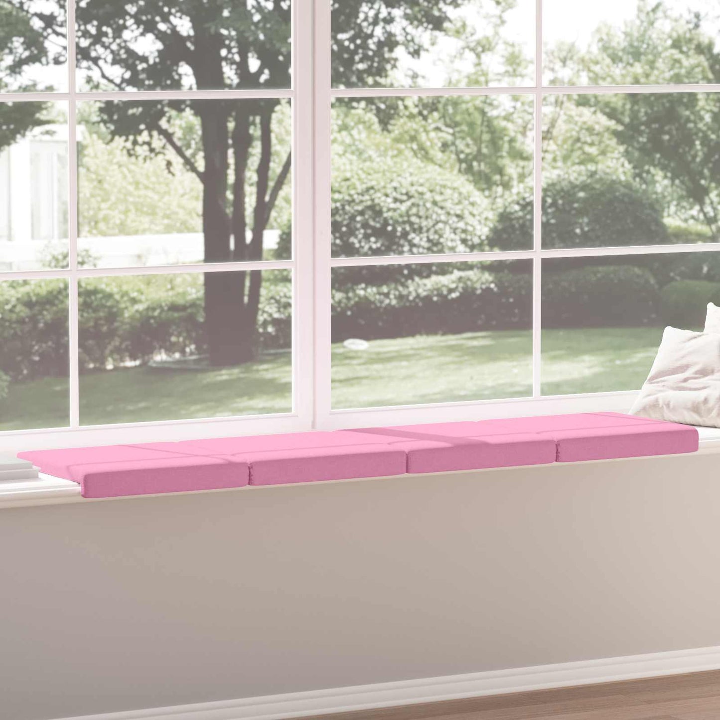 Bench Cushion 4 pcs Fabric Pink Depth 35 cm