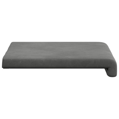 Bench Cushion 4 pcs Velvet Dark Grey Depth 35 cm