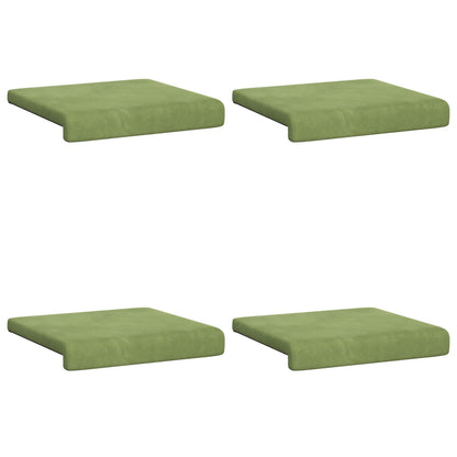 Bench Cushion 4 pcs Velvet Light Green Depth 35 cm