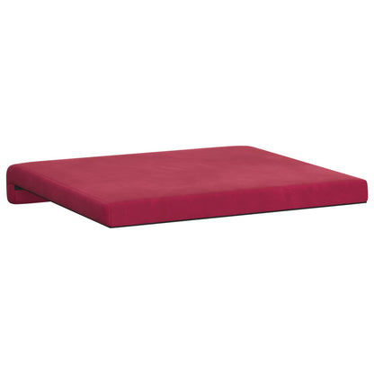 Bench Cushion 4 pcs Velvet Wine Red Depth 35 cm