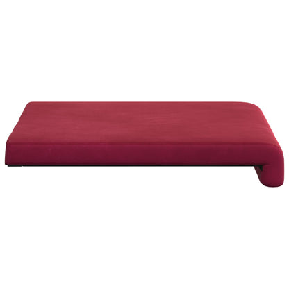 Bench Cushion 4 pcs Velvet Wine Red Depth 35 cm