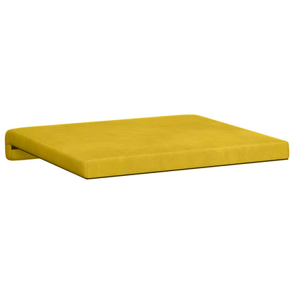 Bench Cushion 4 pcs Velvet Yellow Depth 35 cm