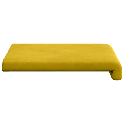Bench Cushion 4 pcs Velvet Yellow Depth 35 cm