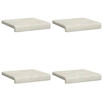 Bench Cushion 4 pcs Velvet Cream Depth 35 cm