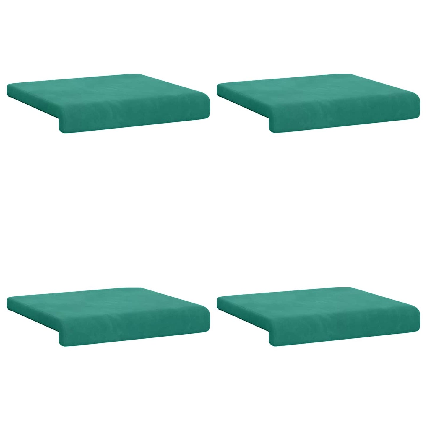 Bench Cushion 4 pcs Velvet Turquoise Depth 35 cm