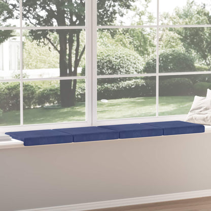 Bench Cushion 4 pcs Velvet Police Blue Depth 35 cm