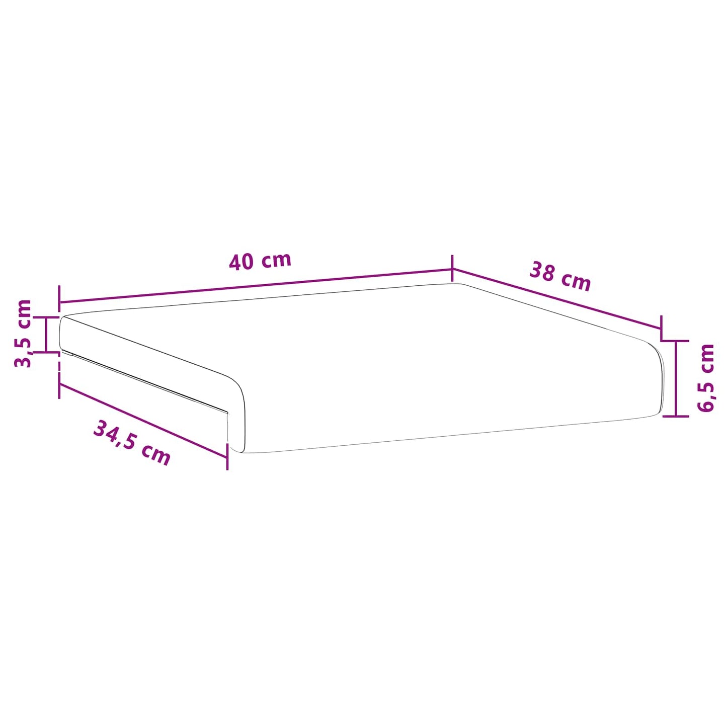 Bench Cushion 4 pcs Velvet Police Blue Depth 35 cm