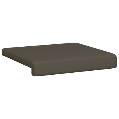 Bench Cushion 4 pcs Faux Leather Grey Depth 35 cm