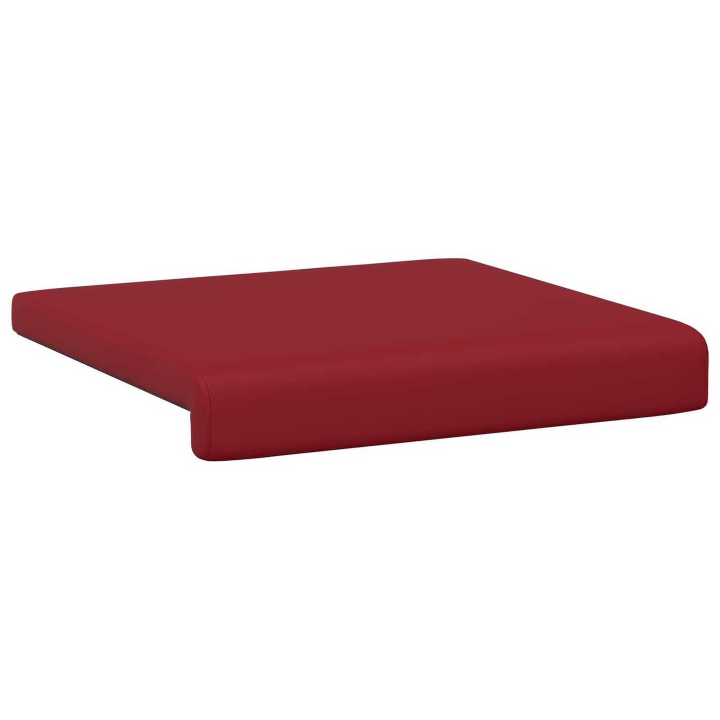 Bench Cushion 4 pcs Faux Leather Wine Red Depth 35 cm