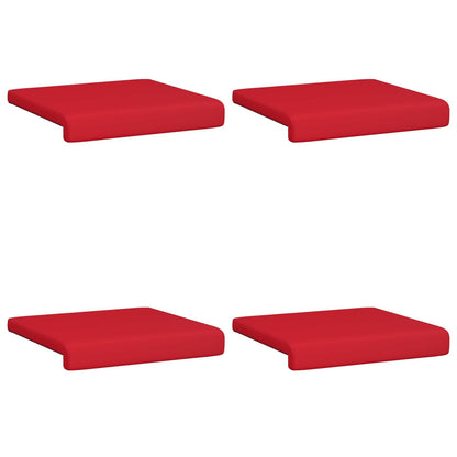 Bench Cushion 4 pcs Faux Leather Red Depth 35 cm