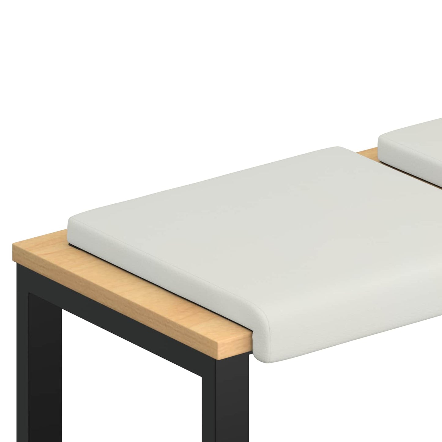 Bench Cushion 4 pcs Faux Leather White Depth 35 cm