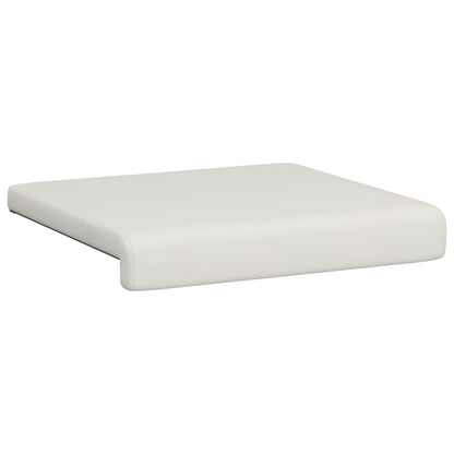 Bench Cushion 4 pcs Faux Leather White Depth 35 cm