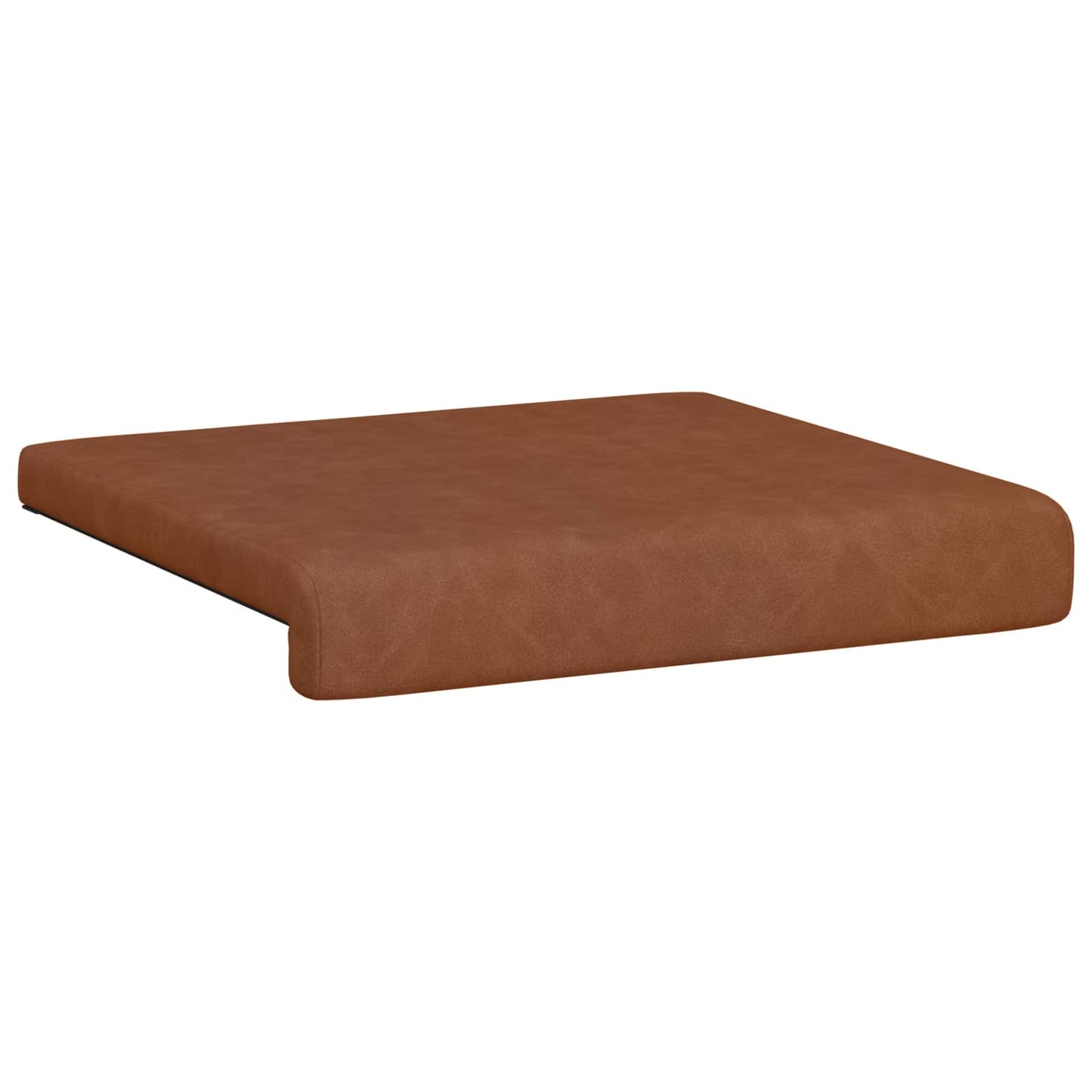 Bench Cushion 4 pcs Faux Leather Brown Depth 35 cm