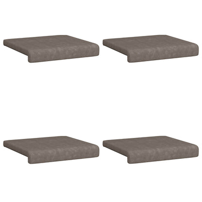 Bench Cushion 4 pcs Faux Leather Grey Depth 35 cm
