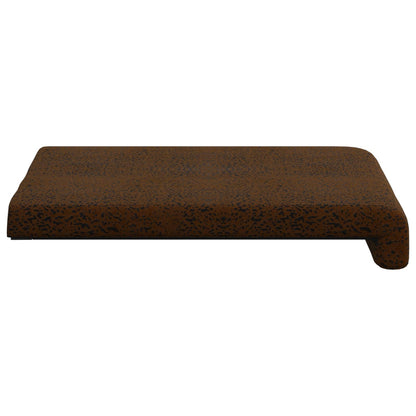 Bench Cushion 4 pcs Faux Suede Fabric Brown Depth 35 cm