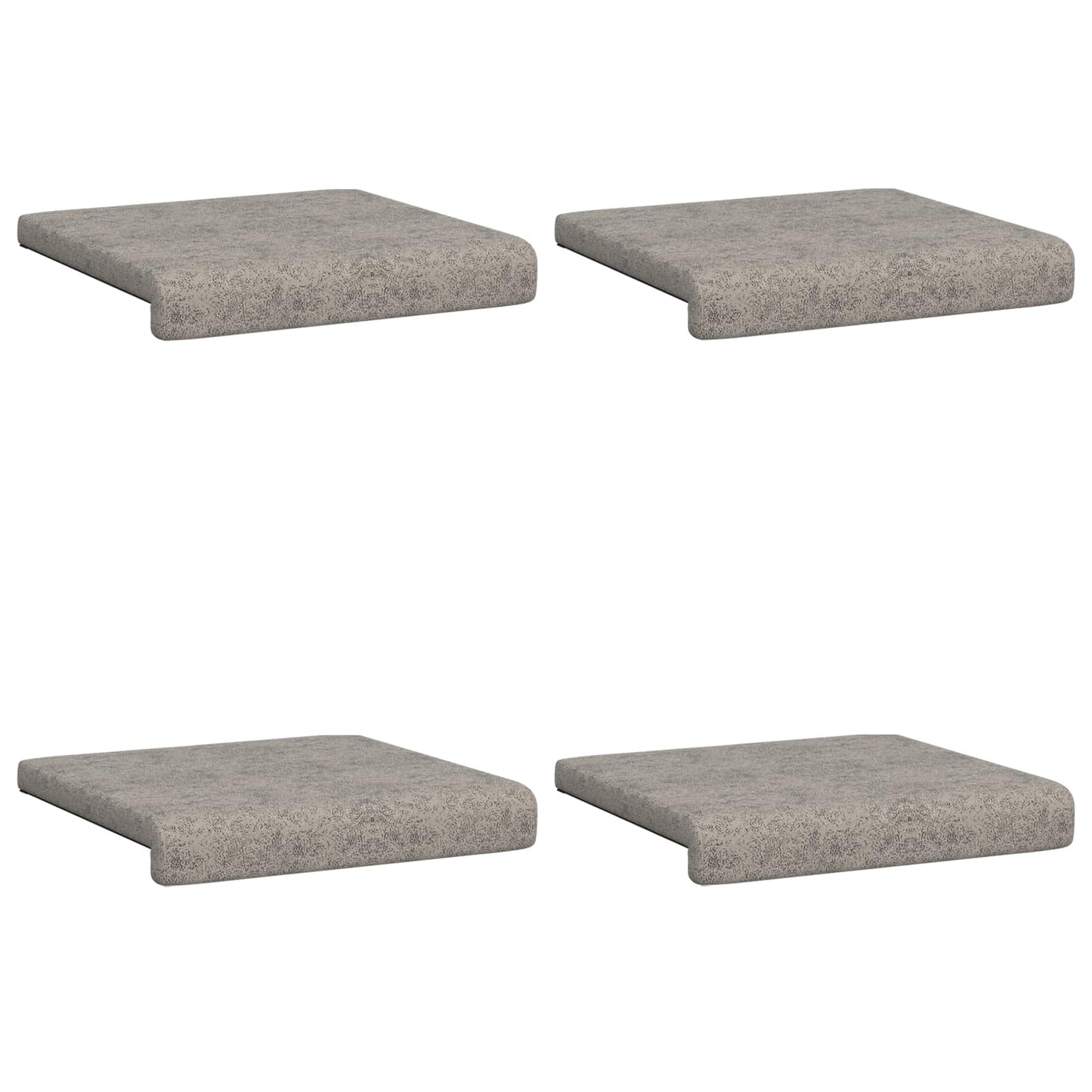 Bench Cushion 4 pcs Faux Suede Fabric Light Grey Depth 35 cm