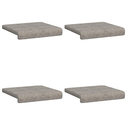 Bench Cushion 4 pcs Faux Suede Fabric Light Grey Depth 35 cm