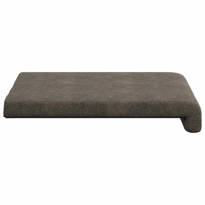 Bench Cushion 4 pcs Faux Suede Fabric Dark Grey Depth 35 cm
