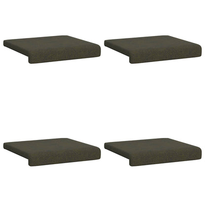 Bench Cushion 4 pcs Faux Suede Fabric Army Green Depth 35 cm