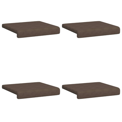 Bench Cushion 4 pcs Microfiber Brown Depth 35 cm