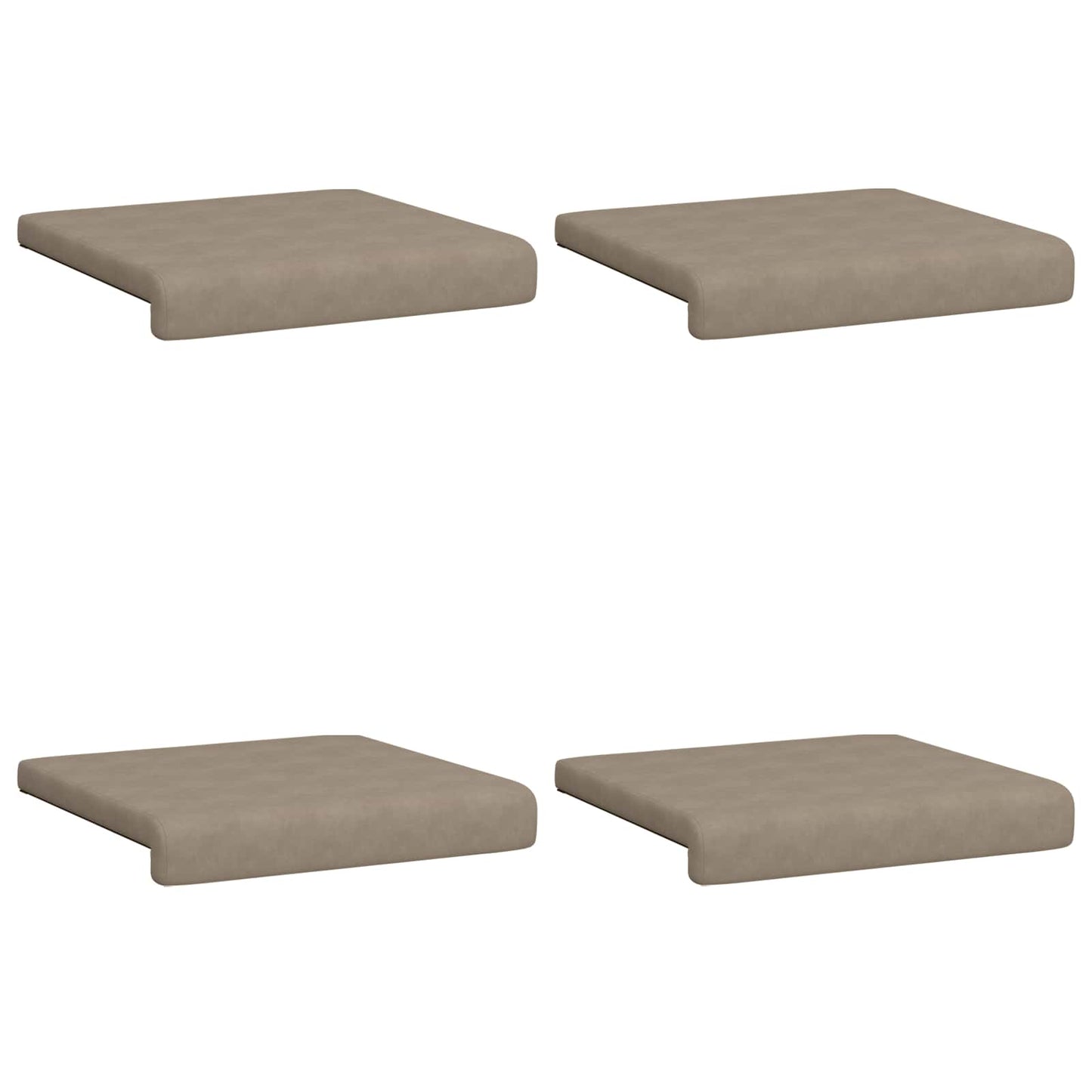 Bench Cushion 4 pcs Microfiber Taupe Depth 35 cm