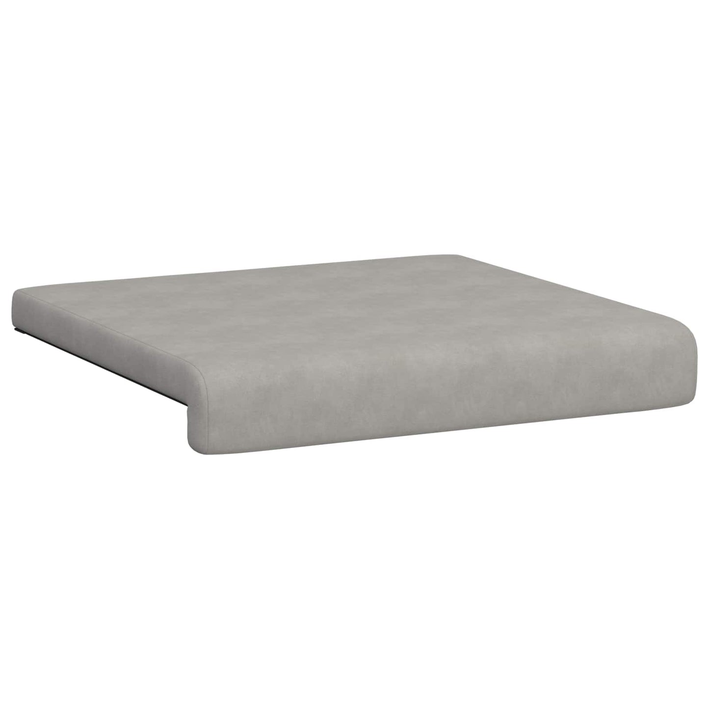 Bench Cushion 4 pcs Microfiber Light Grey Depth 35 cm
